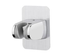 Ibergrif M20405 - Supporto per Doccia, Adesivo Staffa Soffione, Doccia Senza Necessità di Trapano, Supporto per Doccia ad Angolo Regolabile, Argento