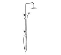 Ibergrif M20702 Sistema Docce con Deviatore, Colonna Doccia Senza Rubinetto, Cromo, Argento