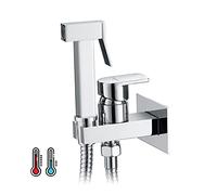 Ibergrif M22019 - Kit Doccetta Esterno per Wc e Bidet, Acqua Calda e Fredda, Doccetta Bidet a Mano Doccia per Bagno Set Completo Doccia Bidet