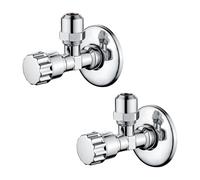 Ibergrif M22022-2 Valvola ad Angolo 1/2" x 3/8", 2 Pezzi | Rubinetto Sottolavabo