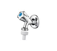 Ibergrif M22024 Rubinetto Lavatrice 1/2" x 3/4", Rubinetto Parete per Acqua Fredda in Ottone Cromato, Valvola Acqua Universale per Bagno Giardino, Installazione Facile