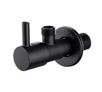Ibergrif M22025B-3/8 Chiave a Squadra, Valvola ad angolo in acciaio inox, 1/2" x 3/8", Nero