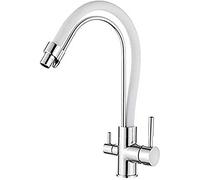 Ibergrif M22122-3 - Rubinetto da Cucina con Bocca Flessibile, Miscelatore lavello 3 Vie per Purificatore Filtro Acqua