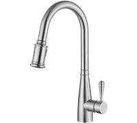 Ibergrif M22134 - Rubinetto da Cucina con Doccia Estraibile, Miscelatore Miscelatore Monocomando per Lavello, Grigio