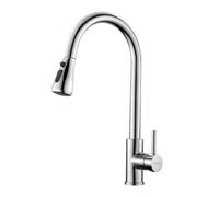 Ibergrif M22136-99 - Rubinetto Cucina Smart con Doccetta Estraibile, Miscelatore Monocomando per Lavello con Sensore, Cromo