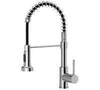 Ibergrif M22138 - Rubinetto da Cucina con Doccetta Estraibile, Miscelatore Monocomando per Lavello, Inossidabile