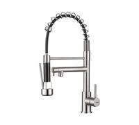 Ibergrif M22144A Rubinetto da cucina per lavello ad alta pressione, con molla a