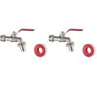 Ibergrif M22202 - Rubinetto Giardino, Valvola di Sfogo a Sfera, Ottone, Marrone, g3/4" (Confezione da 2)