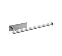 Ibergrif M34055A - Portarotolo da cucina con adesivo, porta rotolo di carta da cucina, senza trapano, in acciaio inox, grigio