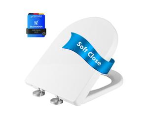 Ibergrif M41001 Sedile WC Copriwater Universali D Forma Tavoletta WC Chiusura