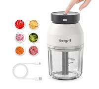 Ibergrif M503 Mini Tritatutto Elettrico Robot Tritatutto da Cucina 400ml