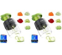 Ibergrif M522 Spiralizzatore di Verdure, Taglia Verdure 4 in 1 (Confezione da 2)