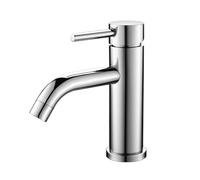 Ibergrif Miscelatore Monocomando Cromato per Lavabo Bagno | Altezza della Bocca 68 mm, Acqua Calda e Fredda, Cartuccia in Ceramica