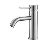 Ibergrif M11003A Miscelatore Monocomando per Bagno, Rubinetto Spazzolato per Lavabo con Funzione di Risparmio Idrico, Grigio