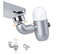 Ibergrif Prolunga Rubinetto Cucina 1440° Rotante, Aeratore Regolabile con 4 Modalità, Filtro Antispruzzo, Facile Installazione, Argento, M91006-1