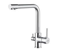 Ibergrif Rubinetto Cucina 3 Vie, Miscelatore Cucina Lavello con Bocca Girevole a 360, Rubinetto per Cucina Con Filtro per Acqua Potabile e Funzione Filtro [Classe Di Efficienza Energetica A++]