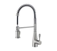 Ibergrif Rubinetto Cucina Estraibile con Supporto a Molla, 360°, 2 Getti, Miscel