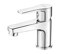 Ibergrif Rubinetto Monocomando per Lavabo da Bagno, Design Compatto e Moderno, Miscelatore a Risparmio Idrico in Ottone Cromato, Facile Installazione, Modello M11057