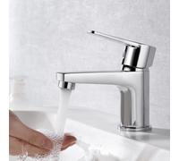 Ibergrif Rubinetto Monocomando per Lavabo da Bagno Design Compatto e Moderno