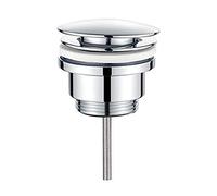 Ibergrif M20509 - Scarico Lavabo Bagno Universale 1/4 '' con senza Troppopieno, Piletta Automatica Lavandino Pop up, Cromo