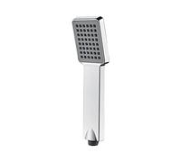Ibergrif M20202 - Soffione Telefono Doccetta Quadrato, Testa Doccia, Cromo, Argento