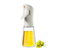 Ibergrif Spruzzino Olio 180 ml - Vetro Borosilicato, Senza BPA, Beccuccio Antigoccia, Facile da Pulire, Bianco, Per Cucina, Insalate, Griglia e Friggitrice ad Aria, M528W