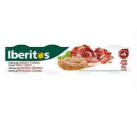 Iberitos Crema di Prosciutto Crudo, 12 Vasetti Monodose da 23 g, Confezione da 3 Pack da 4 Vasetti