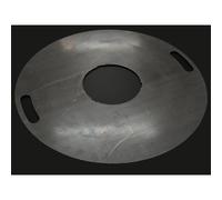 IBEX Feuerplatte Grillplatte Acciaio Inox 60/80/100 cm Spessore 5/6 mm