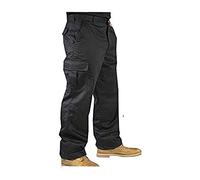 Ibex S3 - Pantaloni da lavoro da uomo Cargo Combat Builders (taglie - 28W - 50W), Nero , W30