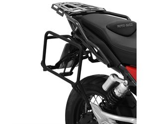 IBEX Set Portapacchi Laterali ZIEGER Per Moto Guzzi V85 TT Nero
