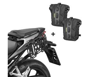 IBEX ZIEGER Portaborse Laterali S Nero Compatibile con Honda CB 750 Hornet s