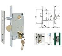 Serratura cancello infilare a gancio 447s ibfm b.q zinc f.mm 25 c.sagom m1+q8 e.