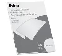Ibico Basics Pouch per la Plastificazione a caldo, Formato A4, Spessore Medio, Elevata protezione dei documenti e Durabilità, Confezione da 100, Finitura Lucida, Trasparente, 627309