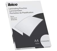 Ibico Basics Pouch per la Plastificazione a caldo, Formato A4, Spessore Standard, Elevata protezione dei documenti e Durabilità, Confezione da 100, Finitura Lucida, Trasparente, 627310