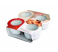 IBILI 230010 - Set 4 stampi in Ceramica per soufflé, Colore: Bianco, Altezza: 5