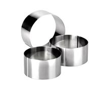 IBILI 716050 - Set di 3 stampini ad Anello per Alimenti, in Acciaio Inossidabile