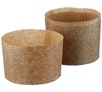 Ibili 746505, Stampi usa e getta per panettone, Marrone, un pacco con 5 pezzi