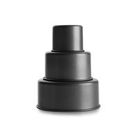 IBILI 827400 Mini TARTAS Tres PISOS, Acciaio, Nero, 12 x 12 x 5 cm