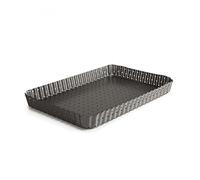 IBILI 835231 Perforated Oblong Pan 31X21, Rolled Steel Plate, Black