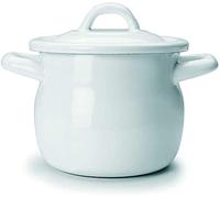 ibili 902812 - Mini pentola in acciaio, 12 cm, colore: Bianco