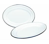 IBILI 903.930 Piatto Ovale Porcellana Acciaio smaltato 30x20 cm Bianco