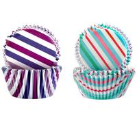 IBILI Baking Cup Set with Stripe Pattern, Paper, Multi-Colour, 24 x 12 x 5 cm