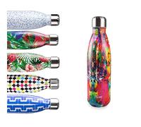 IBILI Borraccia termica lienzo 500 ml, acciaio inox 18/10, doppia parete, riutilizzabile