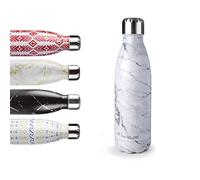IBILI Borraccia termica a doppia parete marble 500 ml, acciaio inox 18/10, doppia parete, riutilizzabile