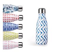 IBILI Borraccia termica a doppia parete zigzag 350 ml, acciaio inox 18/10, doppia parete, riutilizzabile