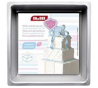 IBILI Cake pan Square/Extra deep 12,5x10 cm, Aluminium, Silver, 12.5 x 10 x 12.5 cm