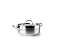 IBILI - Casseruola con coperchio inox Ebbe 28 Cm, Acciaio inossidabile 18/10, Adatto per induzione