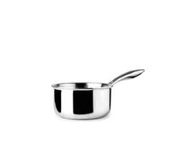 IBILI - Casseruola triply naturale, 20 cm, 2,5 litri, in acciaio inox, adatta per induzione, senza antiaderente