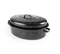 IBILI, Cocotte Ovale Black, 38 x 28 x 15 cm, Acciaio smaltato.