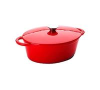 IBILI, Cocotte tonda ovale 27 x 21 cm, ghisa, adatta per l’induzione.